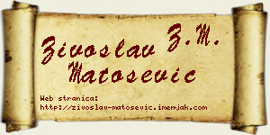 Živoslav Matošević vizit kartica